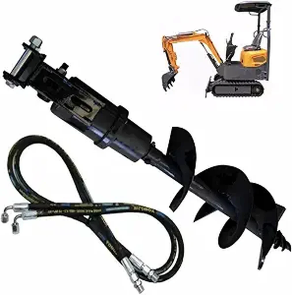 Hydraulic earth auger for 1.8 ton mini excavator ground boring | SINN