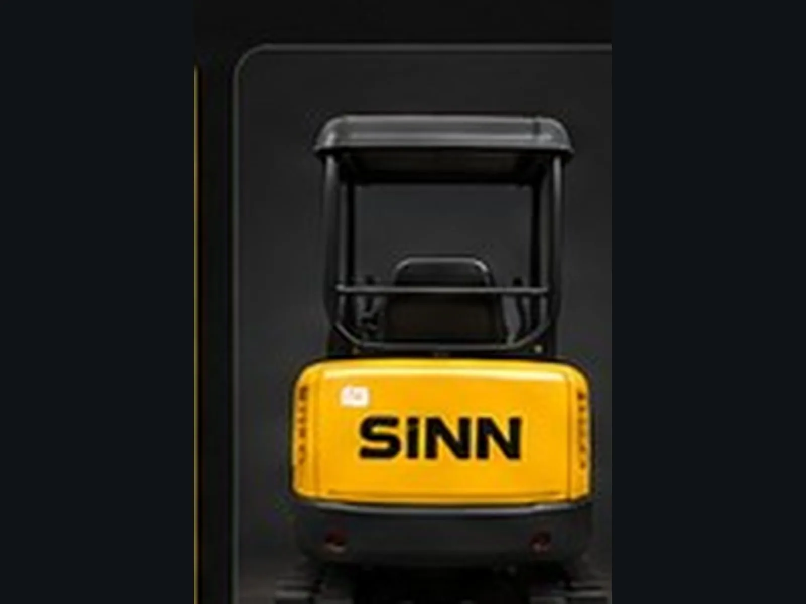 1.8 ton mini excavator rear view for landscaping and trenching.