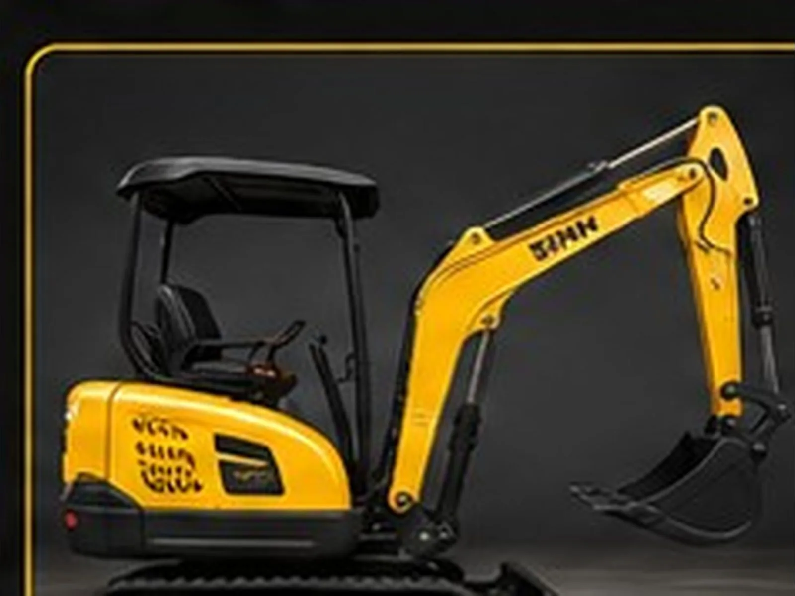 1.8 ton mini excavator right side view for landscaping and trenching.