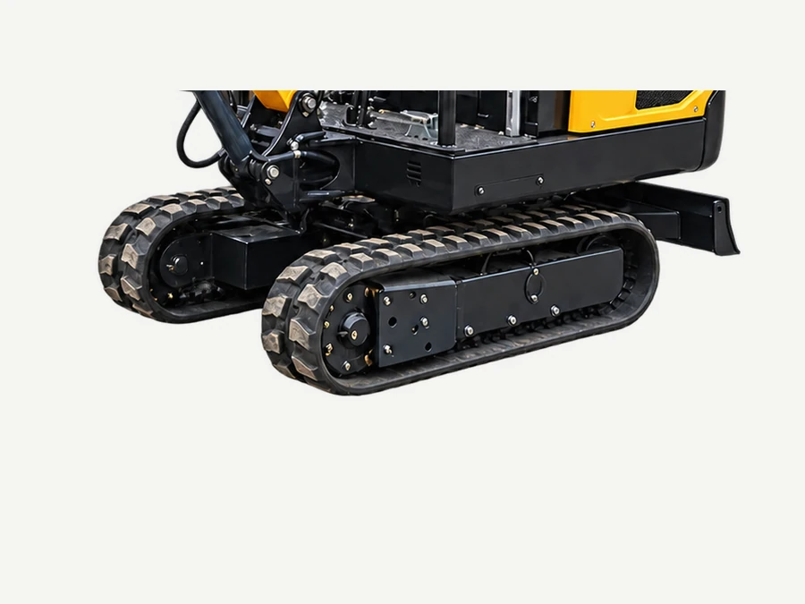Retractable undercarriage and rubber tracks for narrow-access work | SINN